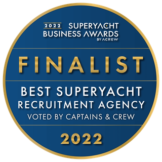 Superyacht Business Awards 2022 Finalist — Best Superyacht Recruitment Agency, voted by captains and crew